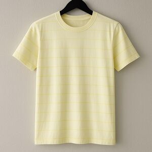 Everlane NWT Yellow Striped Tee Size Small Organic Cotton T-Shirt